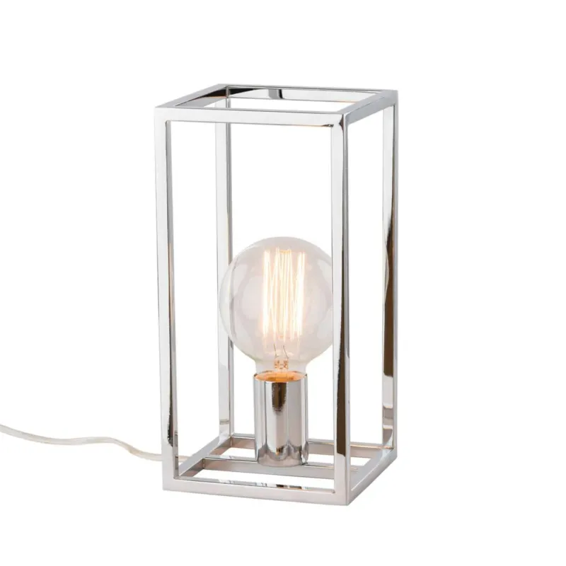 Lampa stołowa metalowa chromowana kwadratowa MT-BR4366-T1 CH z serii Sigalo - Lampy Italux Bezpieczne zakupy